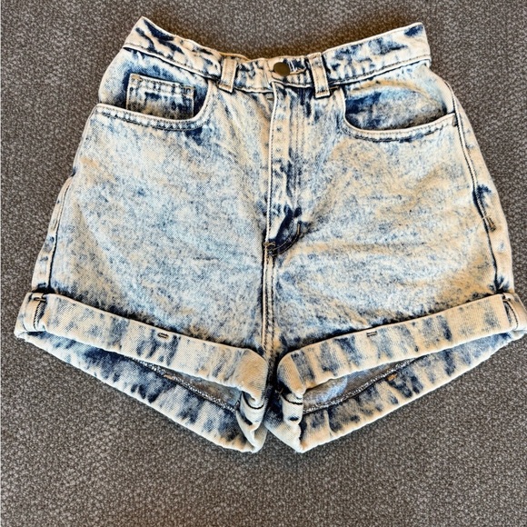 American Apparel Acid Wash Vintage Jean Shorts - Picture 7 of 10